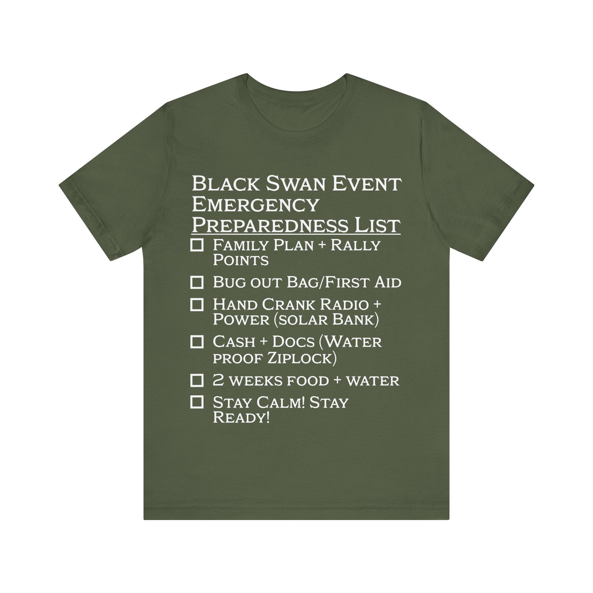 Black Swan Event Emergency Preparedness T-shirt