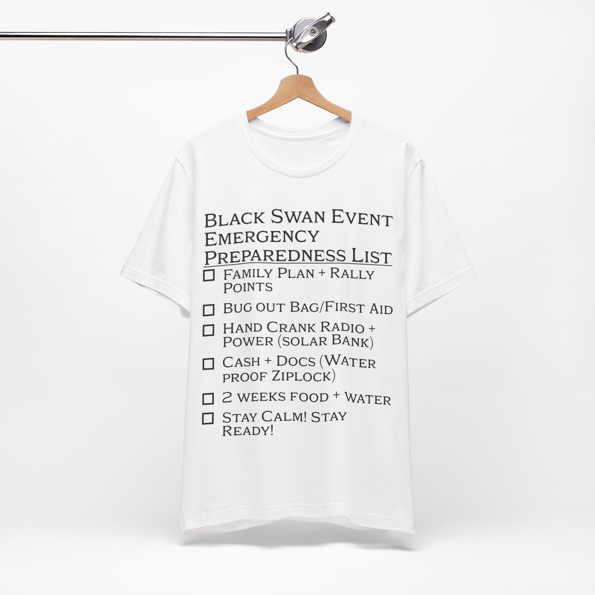 Black Swan Event Emergency Preparedness T-shirt