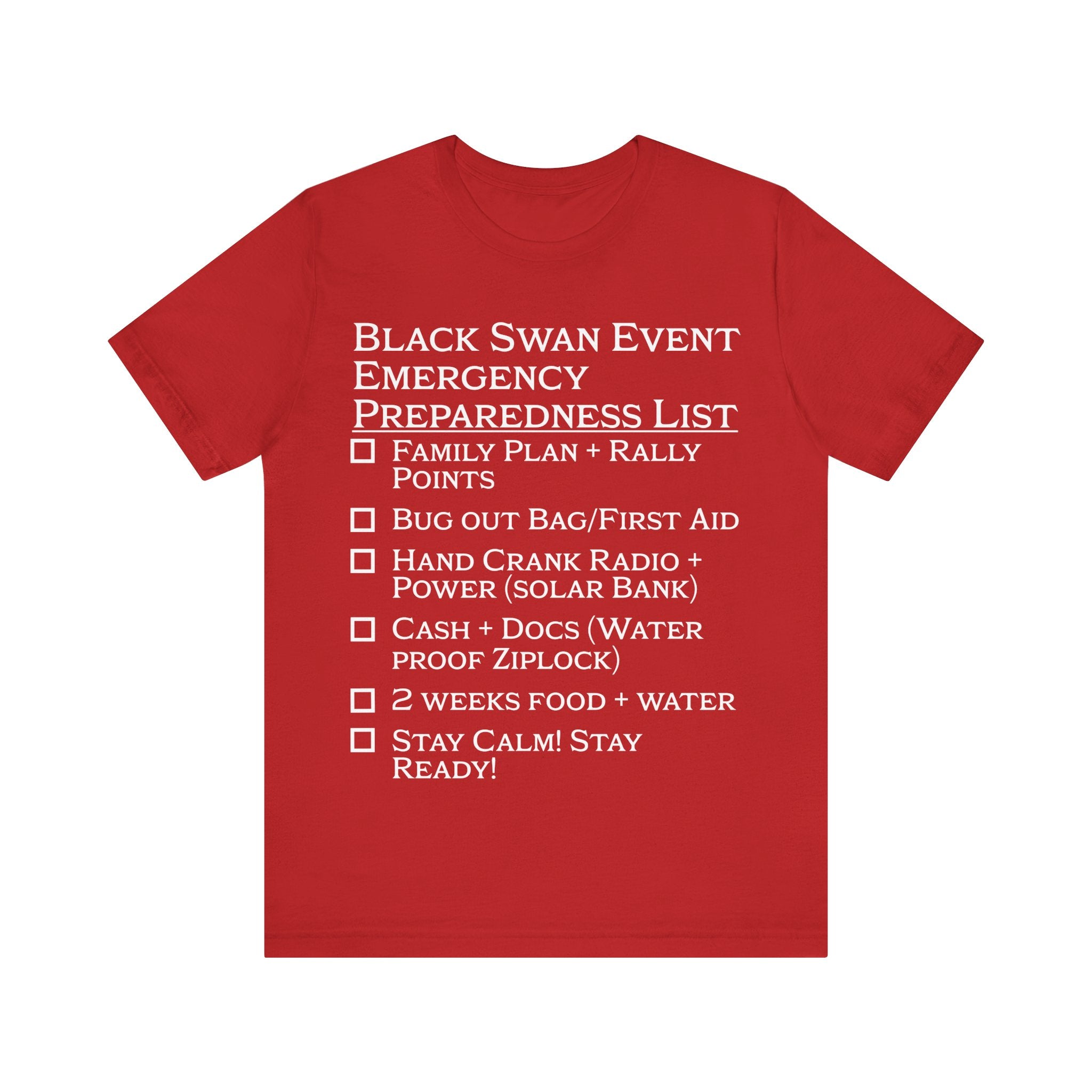 Black Swan Event Emergency Preparedness T-shirt