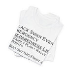 Black Swan Event Emergency Preparedness T-shirt