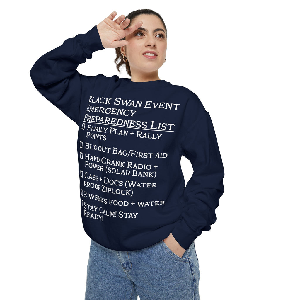 Black Swan Event Emergency Preparedness Sweatshirt