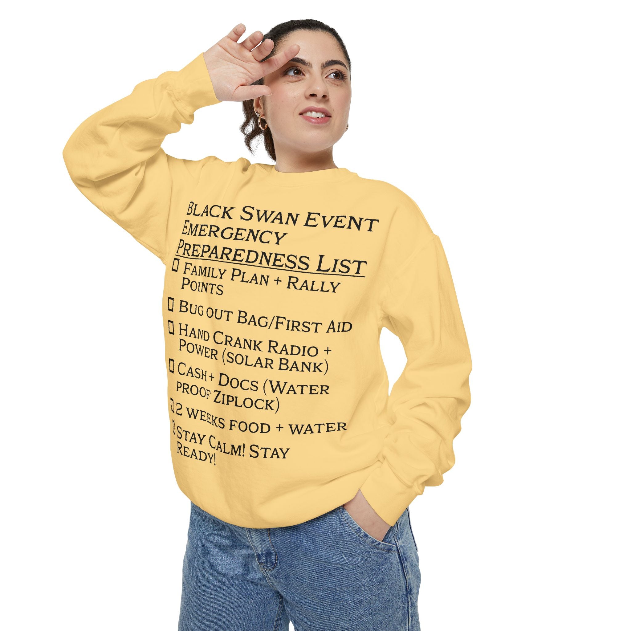 Black Swan Event Emergency Preparedness Sweatshirt