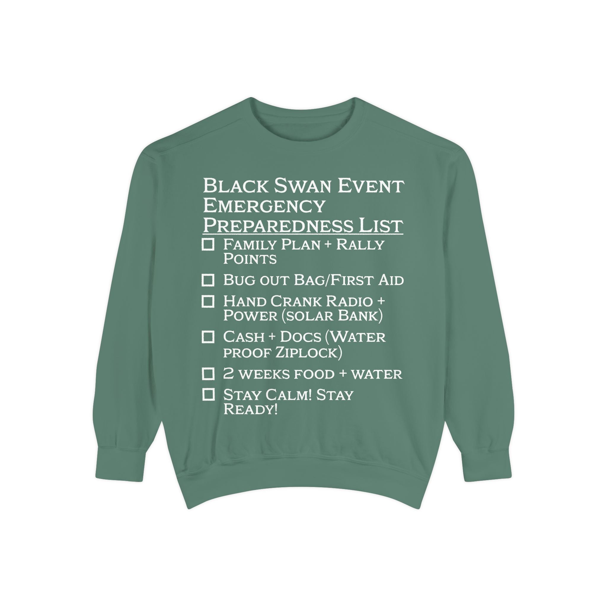Black Swan Event Emergency Preparedness Sweatshirt
