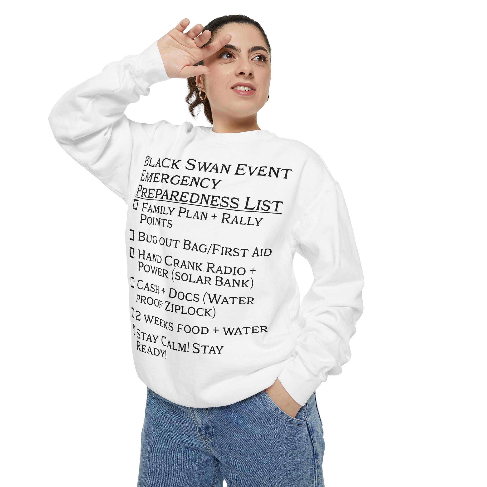 Black Swan Event Emergency Preparedness Sweatshirt