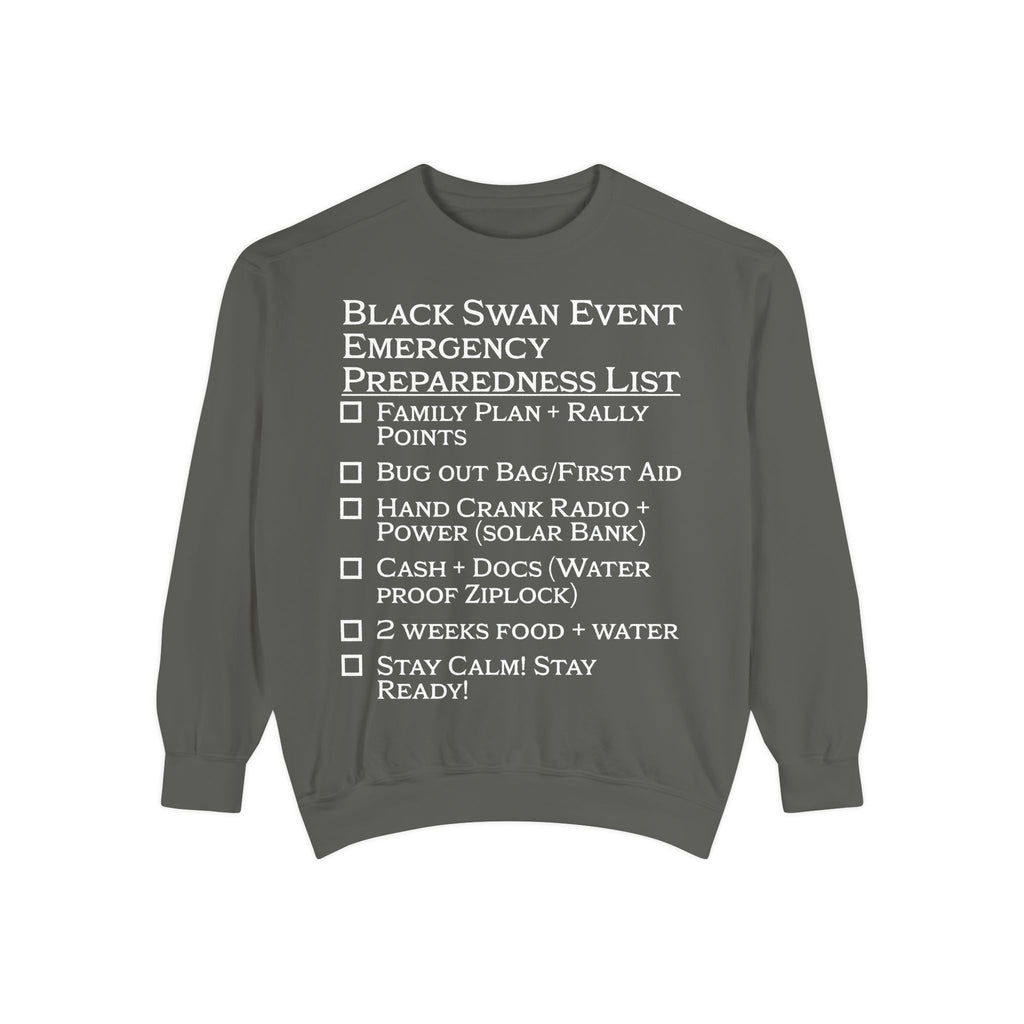Black Swan Event Emergency Preparedness Sweatshirt