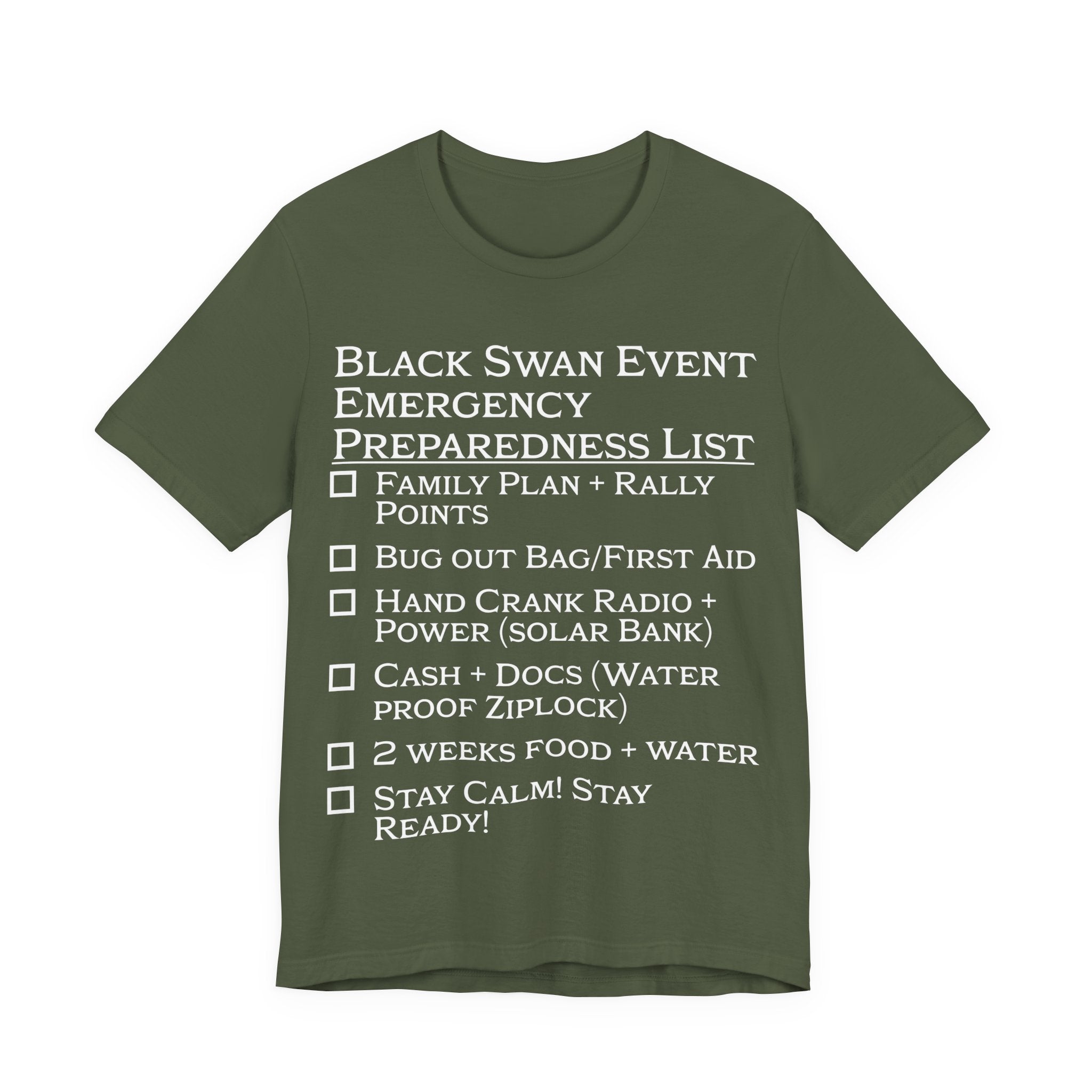 Black Swan Event Emergency Preparedness T-shirt