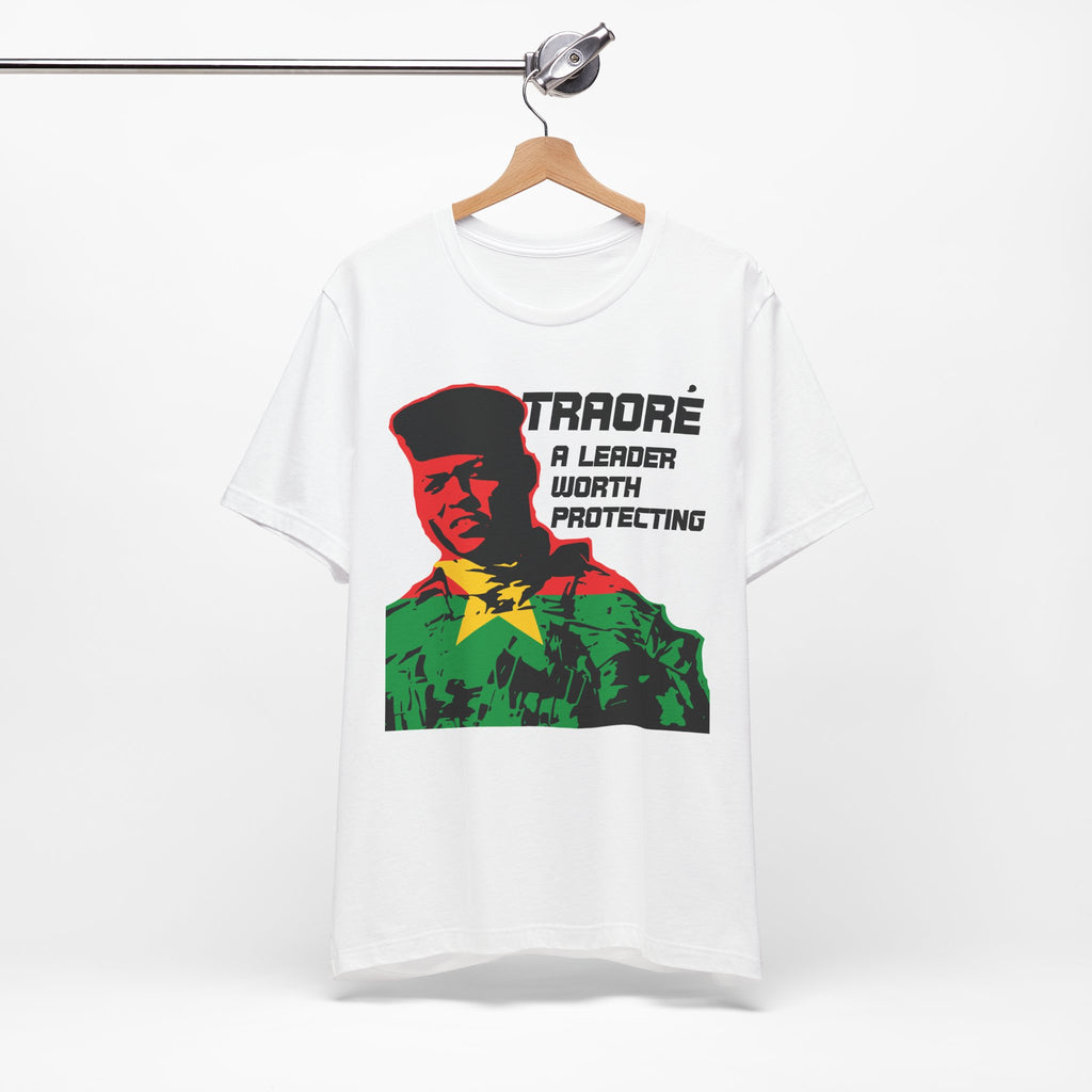 Ibrahim Traore Burkina Faso Flag "A Leader Worth Protecting" Fashion T-shirt