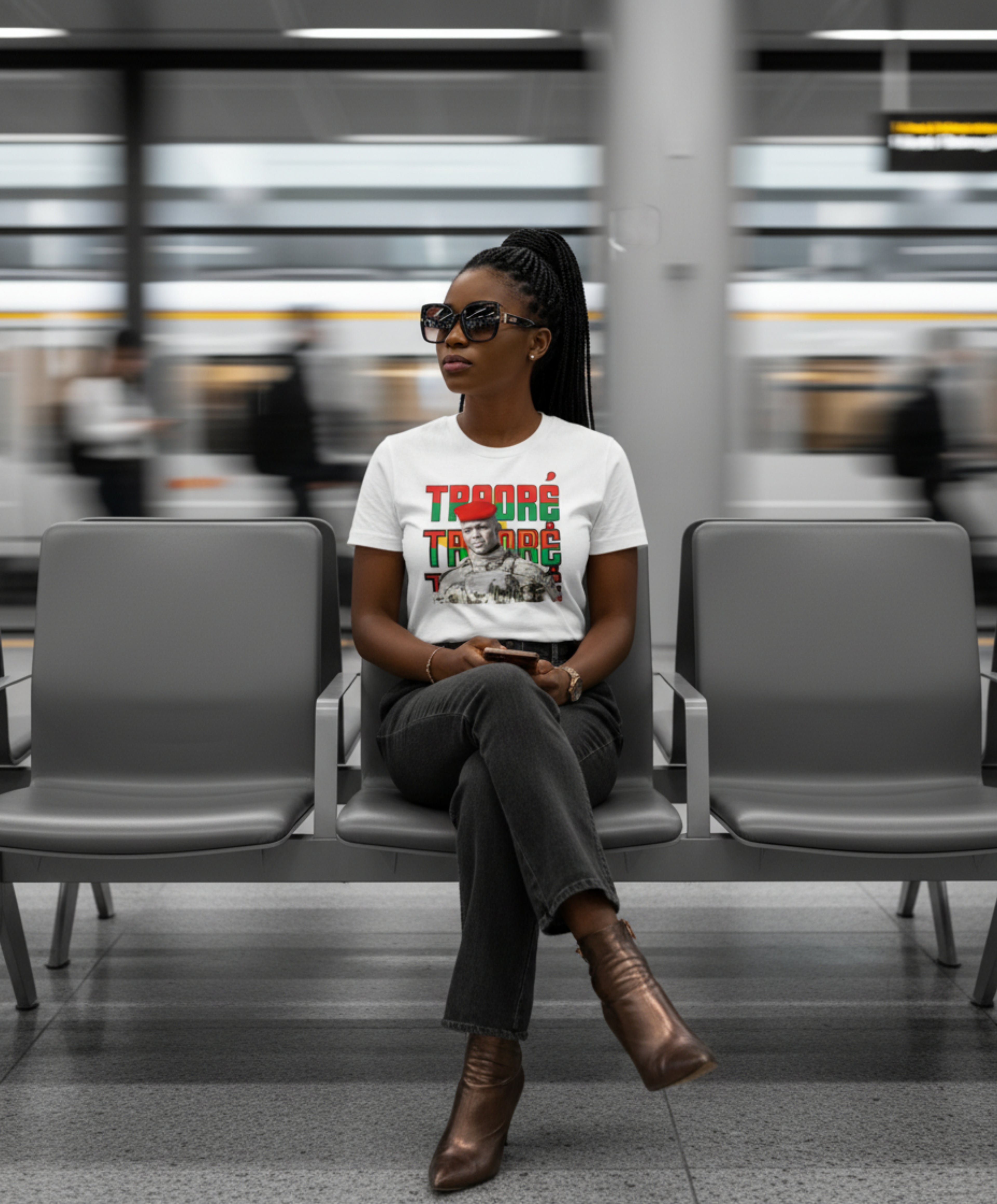 Captain Traore T-shirt: Burkina Faso Flag Pride Fashion Tee