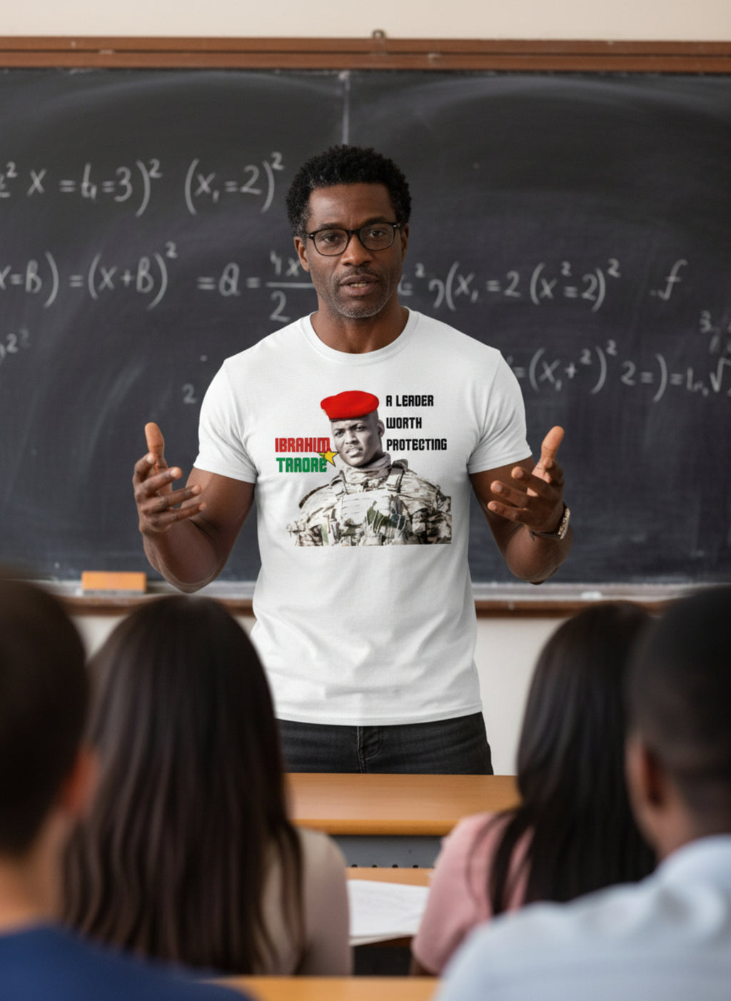 Ibrahim Traore T-shirt, Burkina Faso Flag Fashion Tee "A Leader Worth Protecting"