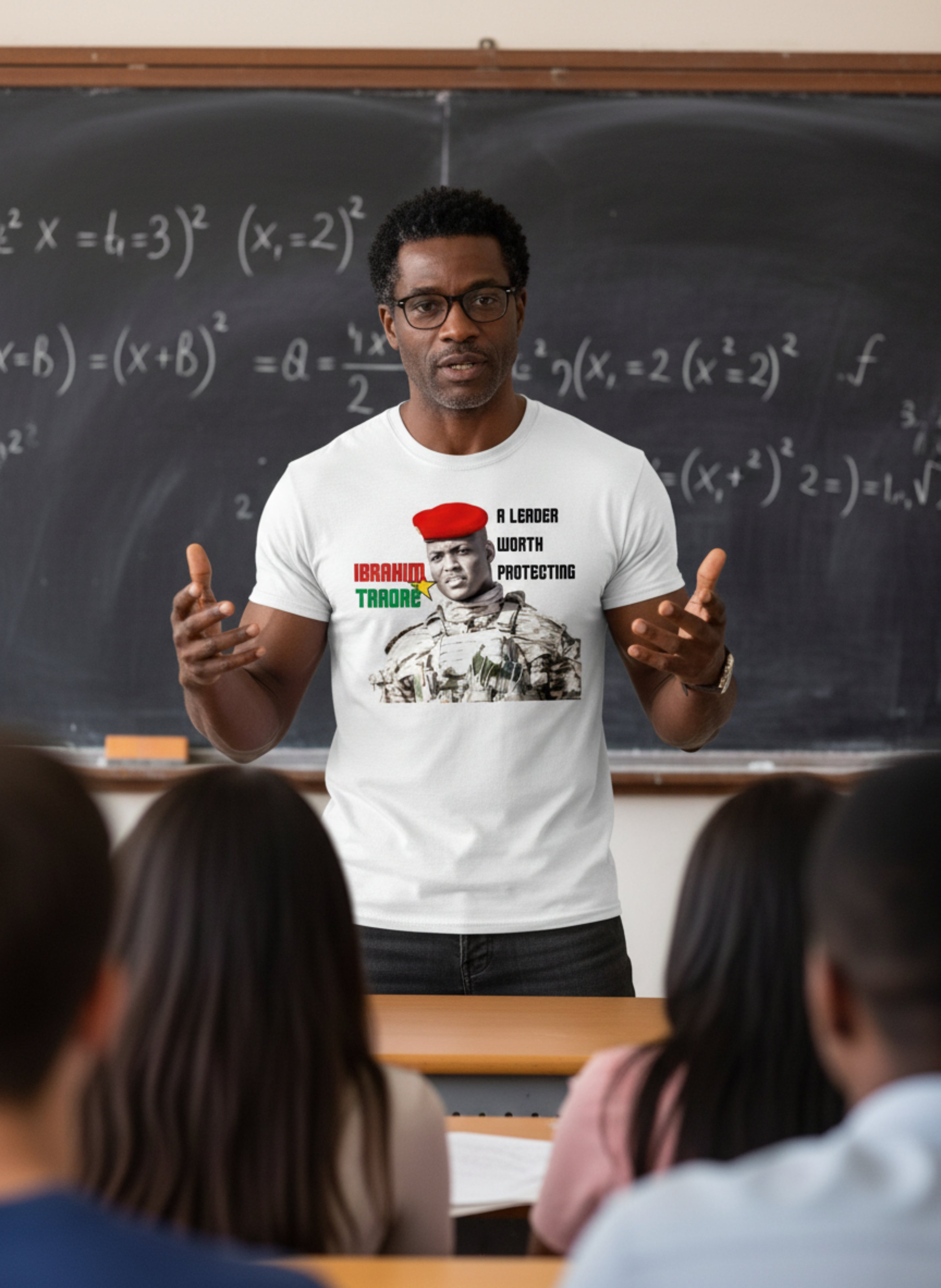 Ibrahim Traore T-shirt, Burkina Faso Flag Fashion Tee "A Leader Worth Protecting"