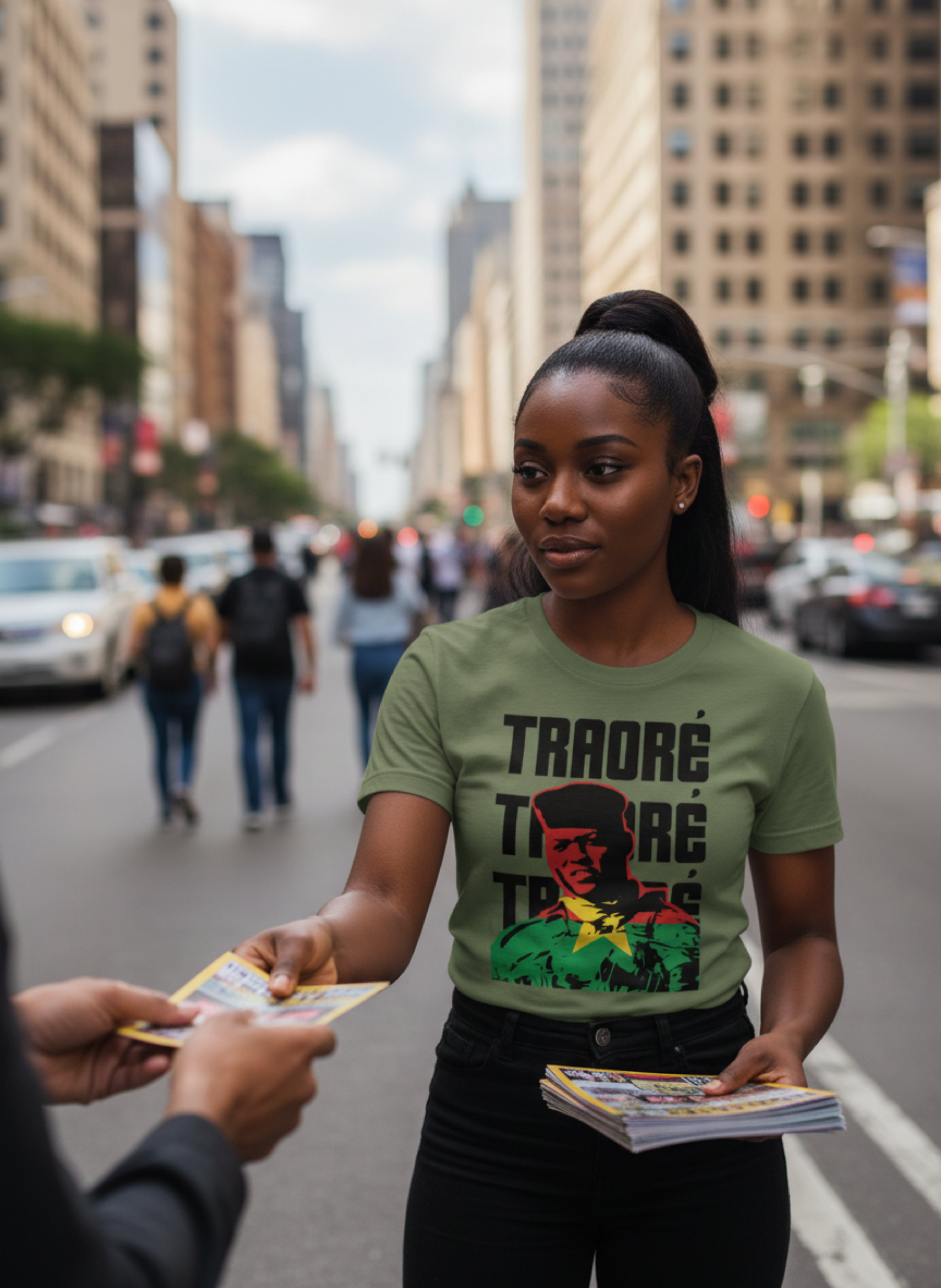 Ibrahim Traore/Burkina Faso Flag T-shirt Fashion Tee