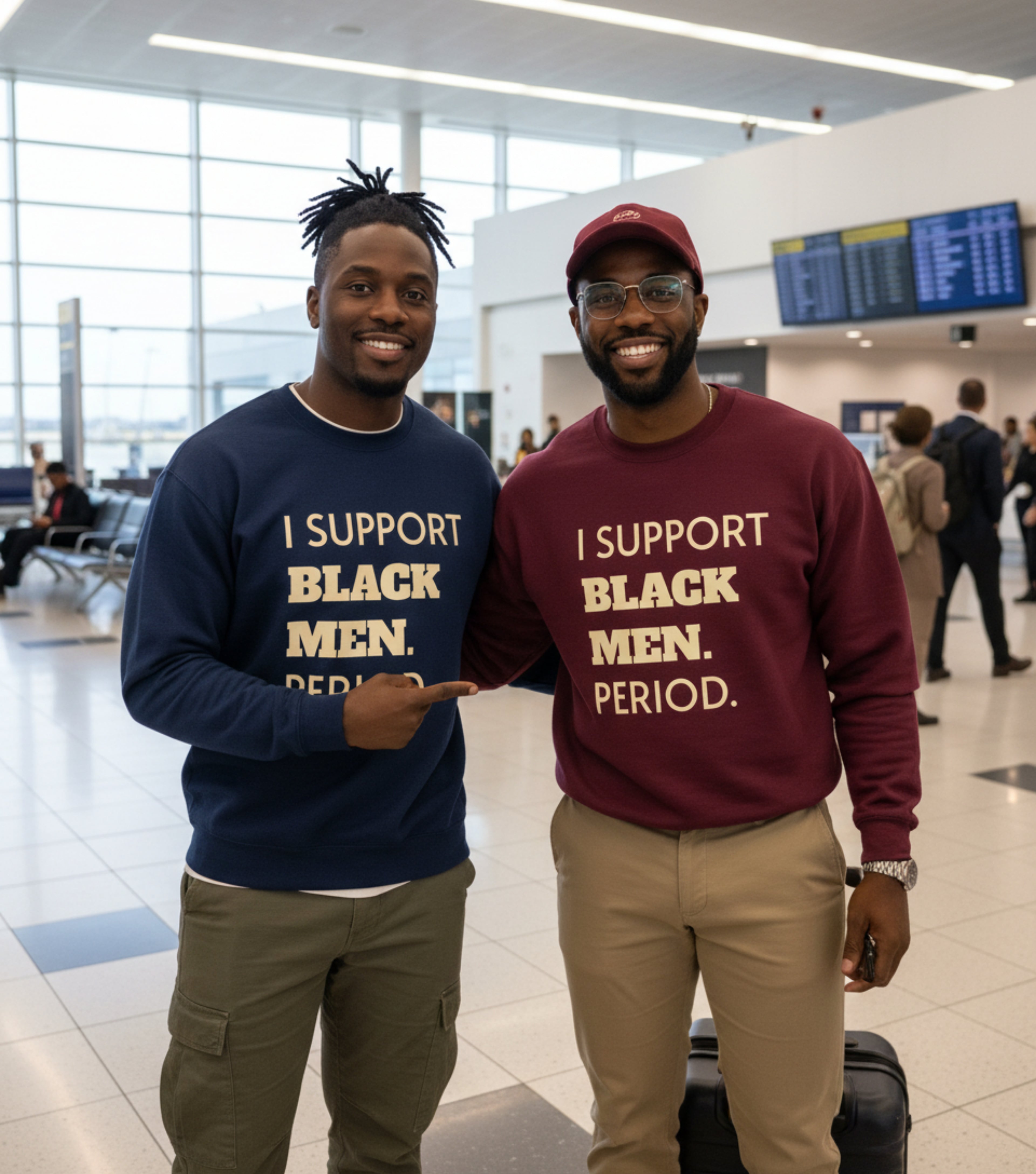 I SUPPORT BLACK MEN PERIOD Sweatshirt.
