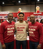Crimson and Cream- I SUPPORT BLACK MEN PERIOD Sweatshirt.