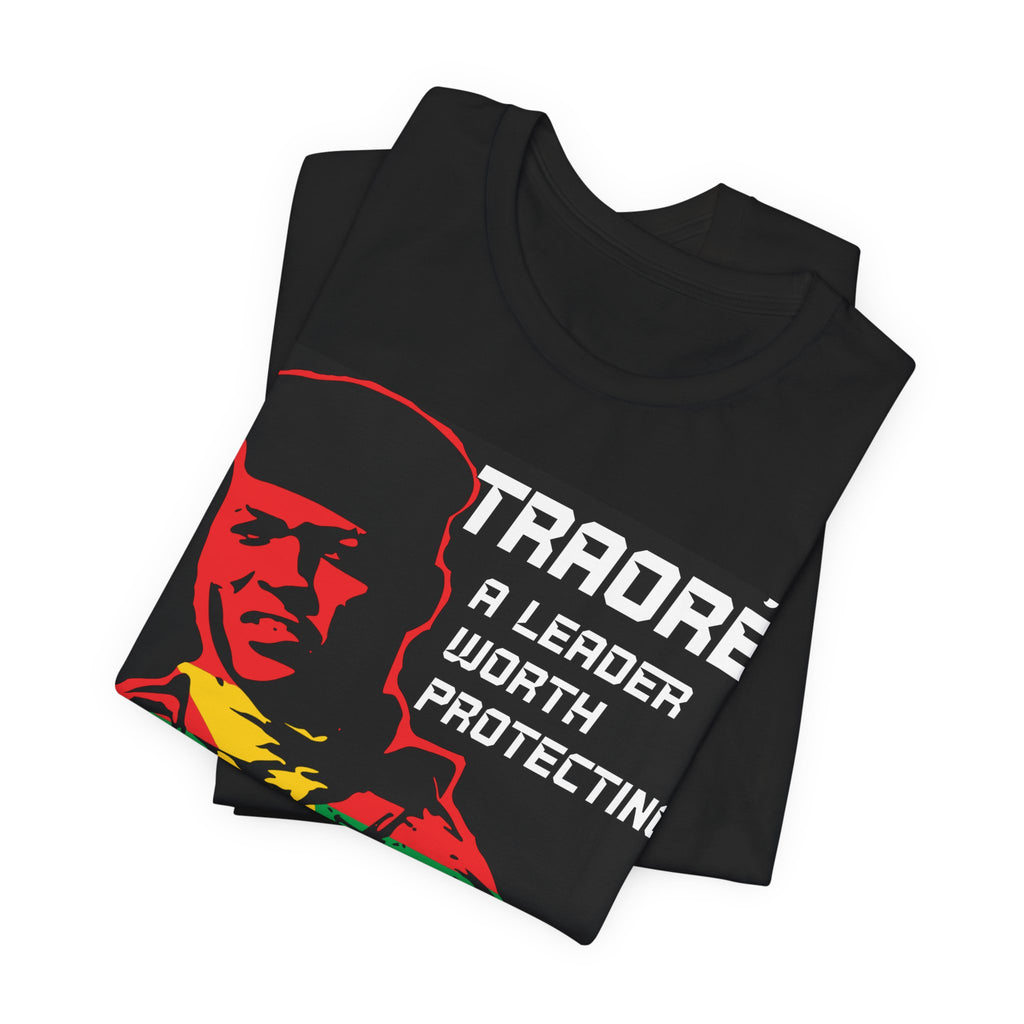 Ibrahim Traore Burkina Faso Flag "A Leader Worth Protecting" Fashion T-shirt