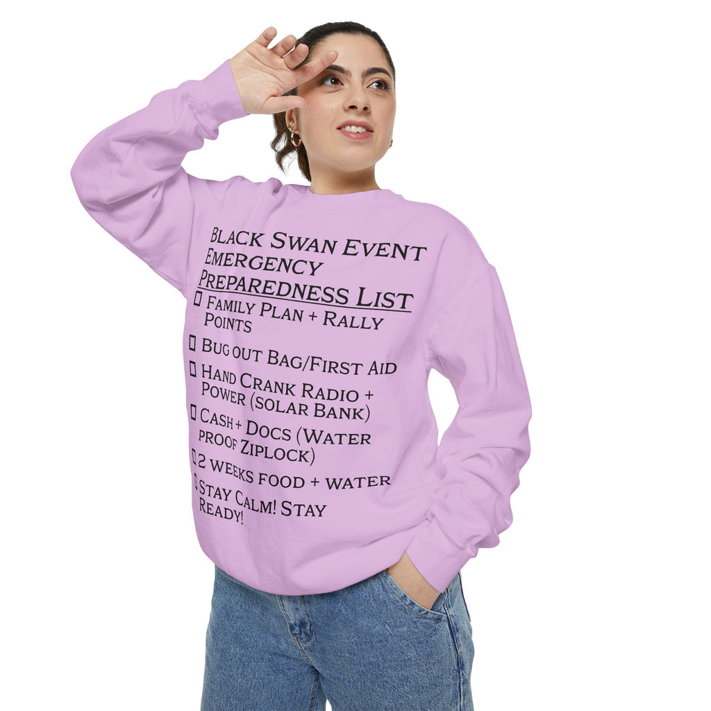 Black Swan Event Emergency Preparedness Sweatshirt