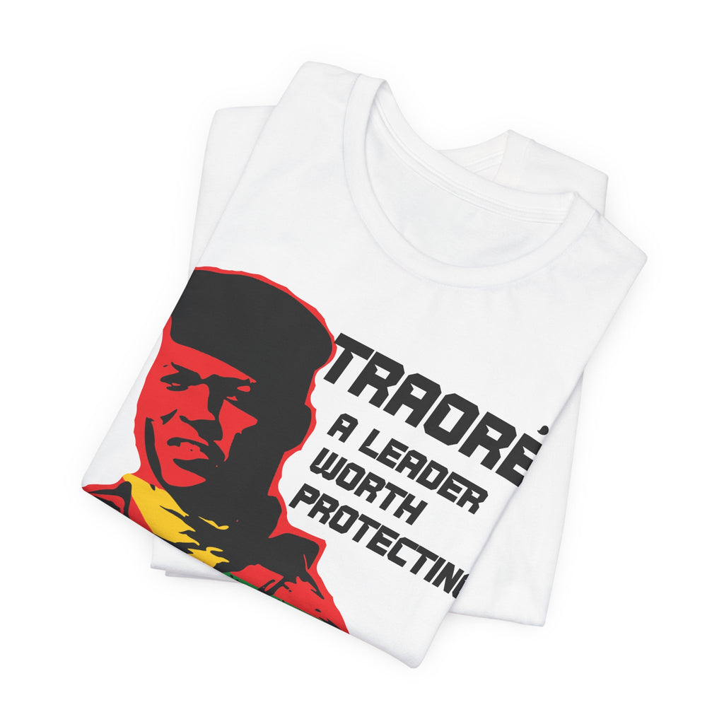 Ibrahim Traore Burkina Faso Flag "A Leader Worth Protecting" Fashion T-shirt