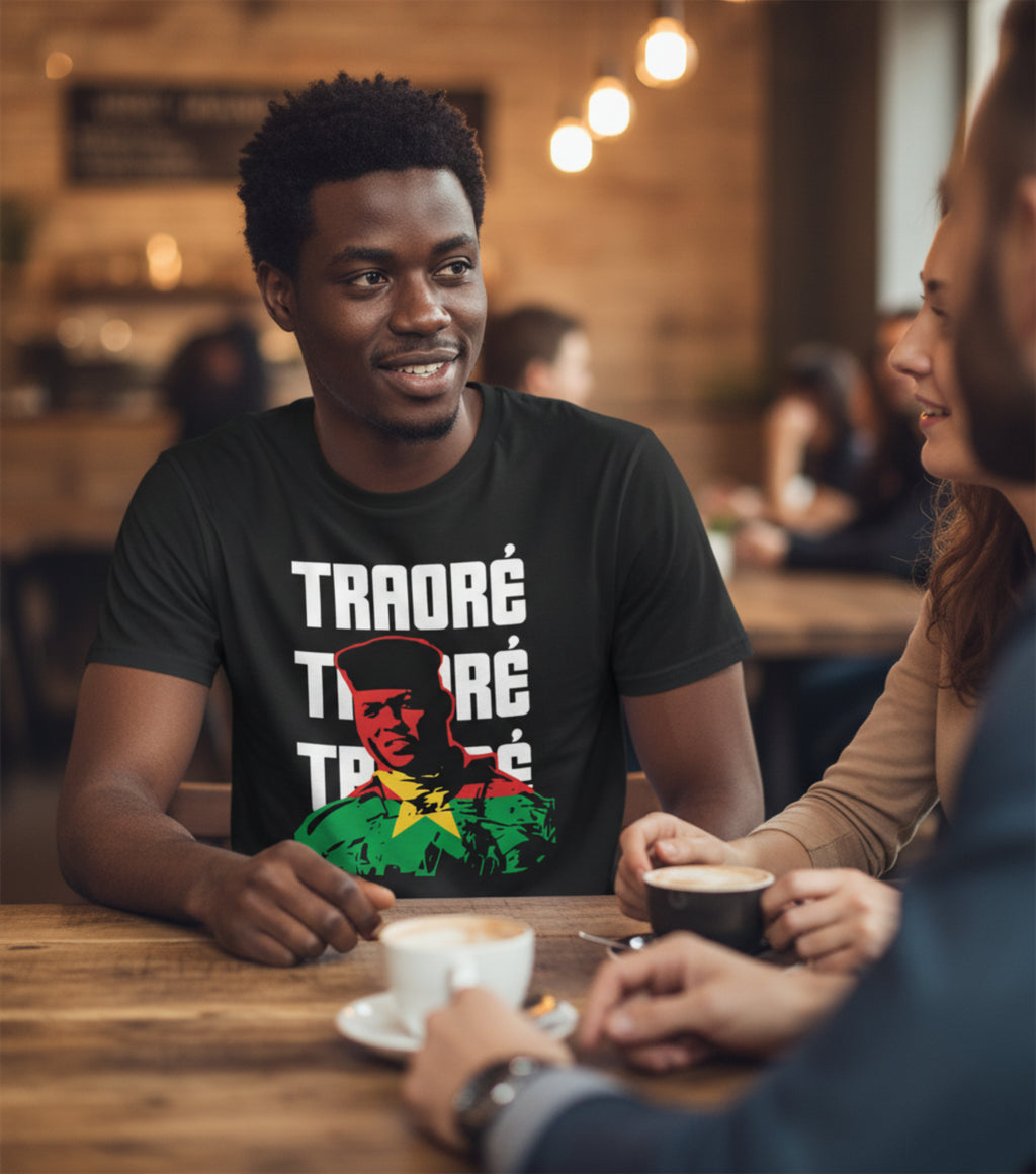 Ibrahim Traore/Burkina Faso Flag T-shirt Fashion Tee