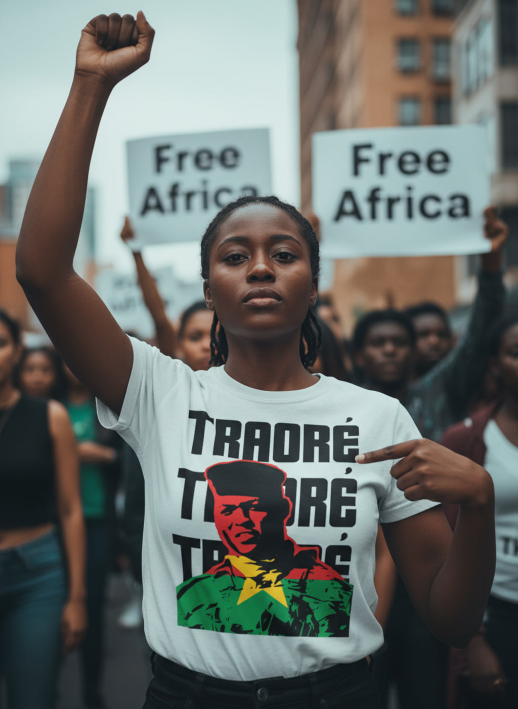 Ibrahim Traore/Burkina Faso Flag T-shirt Fashion Tee